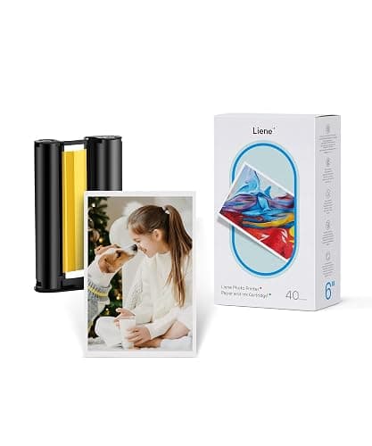 Liene Amber M100/M200/M110/M210 4x6'' Photo Printer 40 Sheets Photo Paper & 1 Cartridge Refill Only for DHP512/DHP513/DHP514/DHP515 - Image 1