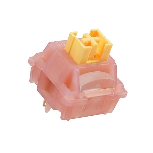 Outemu Honey Peach Switches V3,Silent Keyboard Switches,Pre-Lubed Linear Mechanical Keyboard Switch,5-Pin Gaming Keyboard Switch(Honey Peach-70Pcs) - Image 1