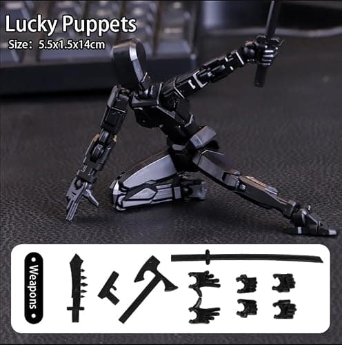 (Assembly Completed) Titan13 Action Figure Set,Upgrade Lucky Robot 13 Action Figures,3D Printed Multi-Jointed Movable,Nova 13 Action Figure for Collectors Desktop Decorations (Assembly completed-9pcs) thumbnail 6