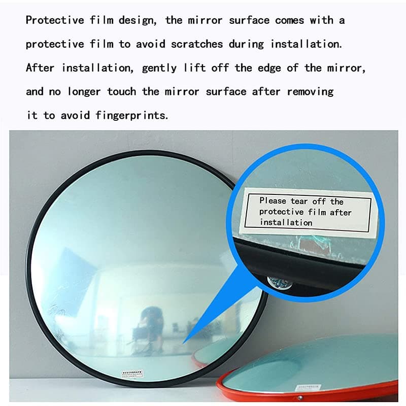 30cm Round Convex Safety Mirror: Premium Quality Traffic Blind Spot Mirror for Driveways, Shops & Junctions with Clear View - Ideal for Warehouses, Garages & Hospitals thumbnail 7