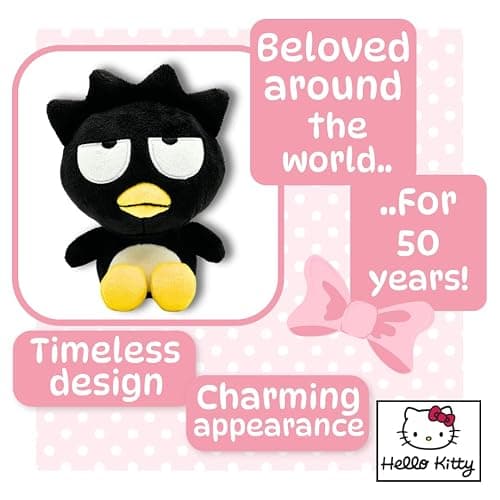 Official Sanrio Badtz Maru Plush Toy 15cm Sitting | Authentic Hello Kitty & Friends Character Doll | Soft Collectible Gift for Kids, Teens, Adults & Sanrio Fans | Black Penguin Made of Polyester thumbnail 4