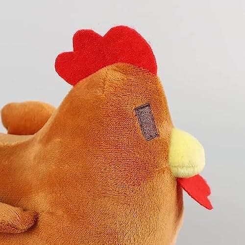 Stardew Plush Toy Valley Doll Figure Apple Junimo Plush Plants Stuffed Animal Green Soft Plush Pillow, Best Gift for Your Family 10" (Brown Chicken) thumbnail 2