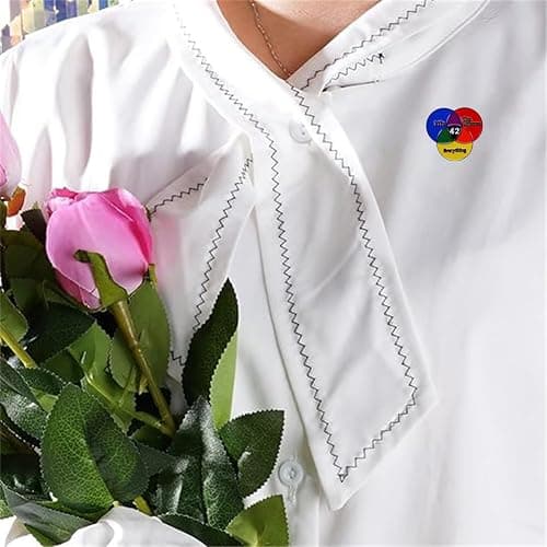 yangjinyu Life Everything The Universe Enamel Pin Collar Pin Crossed Circle Backpack Brooch Jacket Hat Jewelry Accessory thumbnail 6