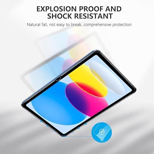 SPARIN 2 Stück Schutzfolie für iPad 11/10. Generation, iPad (A16) 11 zoll 2025/10,9 zoll 2022, 9H Härte Kratzfest Panzer Schutz Glas Folie thumbnail 7