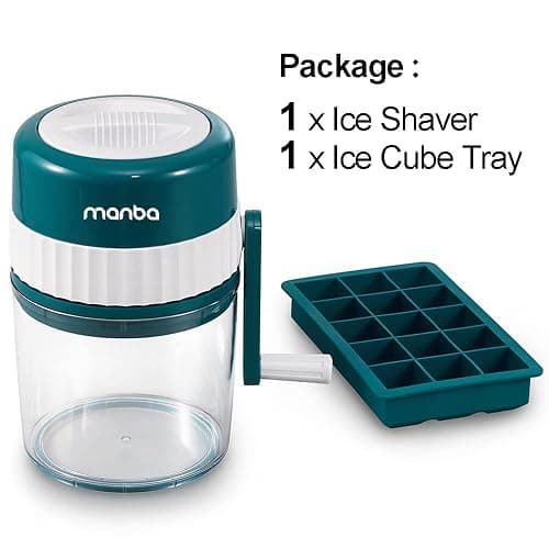 MANBA Ice Shaver and Snow Cone Machine - Premium Portable Ice Crusher and Shaved Ice Machine with Free Ice Cube Trays - BPA Free thumbnail 7