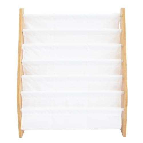 Humble Crew Kids Bookshelf, 6-Tier Front-Facing Book Display Organizer, Montessori Toddler Bookcase for Playroom, Bedroom & Reading Corner, White/Natural Wood | Humble Crew thumbnail 4