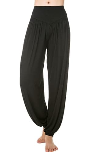 LANMAY Women's Elastic Soft Rayon Blend Yoga Sports Pants Dance Harem Pants - Image 1
