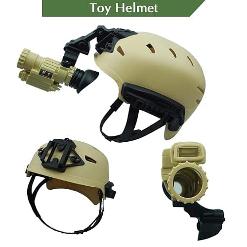 RedCrab Kids Army toys Soldier Combat Costume Set with Helmet, Toy guns for boys,12pcs Military War Accessories Dress Up Role Play Set for Aged 3-10 Toddlers thumbnail 6
