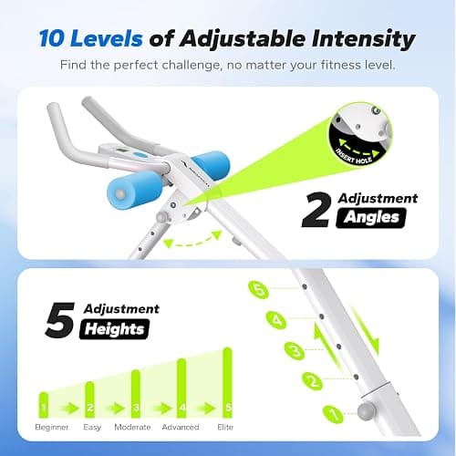 MERACH Ab Machine, Ab Workout Equipment, Adjustable Ab Trainer Machine for Abs Workout at Home Gym, Foldable, Knee Protection, Abdominal Trainer for Stomach Workout thumbnail 3