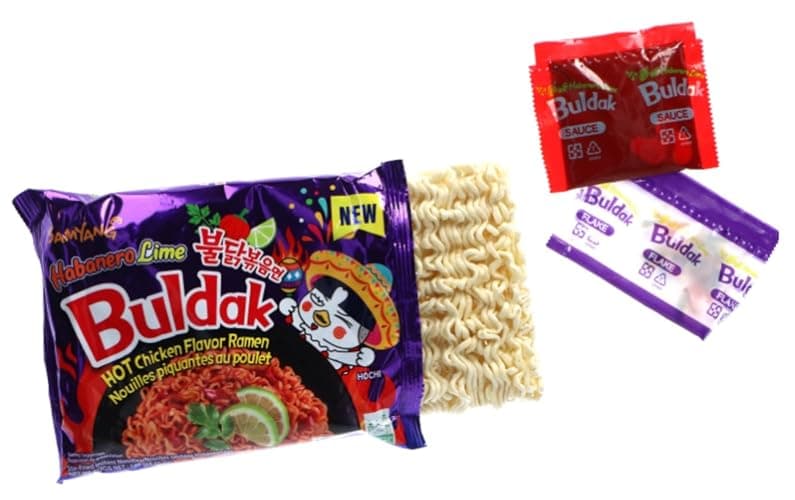 Samyang Habanero Lime Flavor Buldak Ramen Pack of 5 thumbnail 3