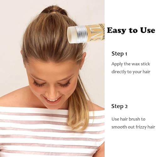 4 Pack Slick Back Hair Brush with Wax Stick, Boar Bristle Hair Brush & Sleek Brush & Wax Stick Set for Hair Smooth Frizz & Flyaways thumbnail 3