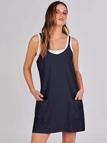ANRABESS Women Athletic Dress Summer Tennis Workout Active Sports Mini Romper Dress Built in Shorts Travel Vacation Clothes thumbnail 7