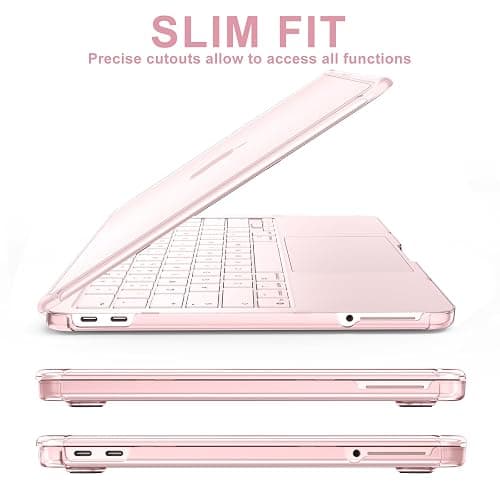 AKIT for MacBook Neo Case 13 inch 2026 A3404 (A18 Pro), Ultra Crystal Pink | Raised-Edge, Color-Matched, Easy Snap-On, Scratches&Fingerprints Resistant, Hard Shell Protector Cover for New Mac Neo 13'' thumbnail 6