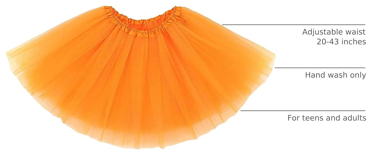 XINXIYAN Tutu for Girls Womens Skirt 5 Layers Mardi Gras Outfit Halloween Costume Dress Party Favor thumbnail 4