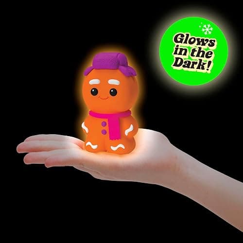 Schylling NeeDoh Squishmas Ginger Glowman - Christmas Squeeze Toy - Satisfying Snow-Like Crunch - 3.5" Tall - Color May Vary (Pack of 1) thumbnail 6