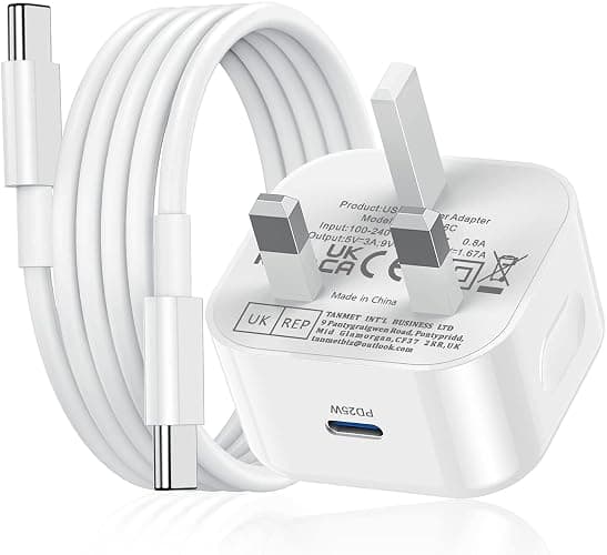 iPad Charger,New Apple iPad USB C Fast Charger Cable and Plug 25W Charge for i Pad Pro 12.9 11 13 inch 4th 5th 6th M4 2024 Generation/Air 10.9 inch 5th Gen M2 M3/Mini 6 A17 Pro/Pad 10th A16 11th 2025 - Image 1