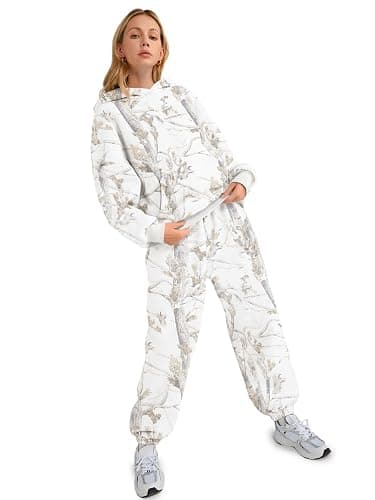 AUTOMET Womens 2 Piece Lounge Sweatsuit Sets Oversized Fall Hoodies & Baggy Jogger Sweatpants thumbnail 5