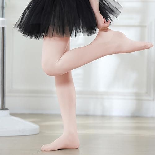 DIPUG Ballet Tights for Girls - Thick Soft Footed Dance Tights for Toddlers and Kids thumbnail 4