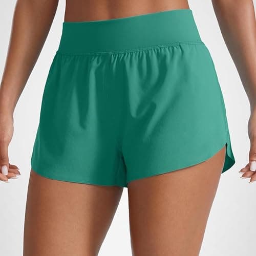 CRZ YOGA High Waisted Split Running Shorts 3" | Mesh Liner, Quick Dry, Lightweight, for Women thumbnail 5