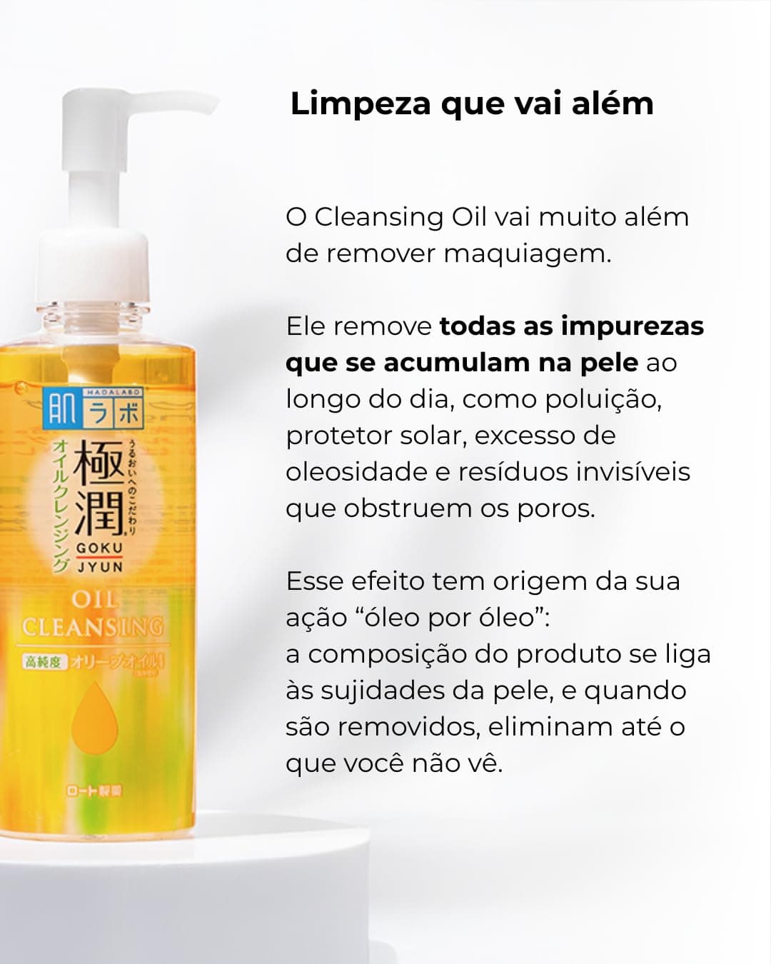 Hada Labo® Gokujyun Oil Cleasing - Óleo de limpeza facial demaquilante com Ácido Hialurônico 200ml thumbnail 5