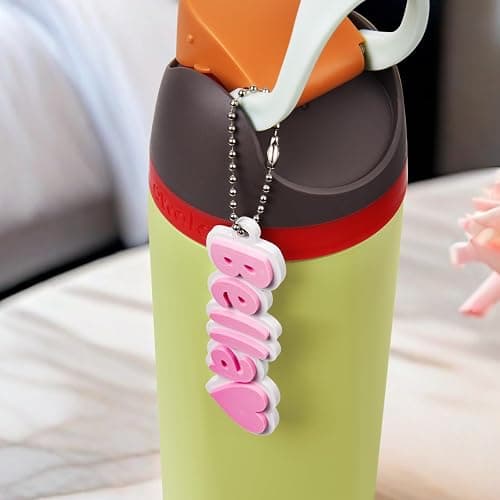 Personalized 3D Name Plate for Owala Freesip Water Bottles - Fits 24oz, 32oz, 40oz - Custom Owala Cup Name Tag Accessory with Multiple Colors (Solid) thumbnail 2