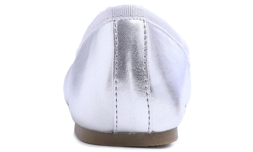 FEVERSOLE Women's Macaroon Colorful Memory Foam Cushion Insock Patent Ballet Flat thumbnail 5