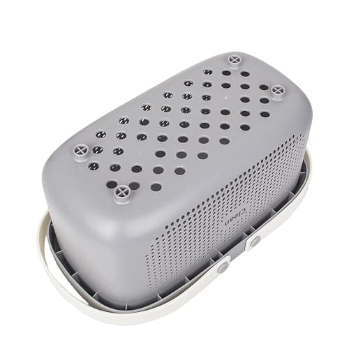 JiatuA Plastic Storage Basket with Handle Portable Shower Caddy Tote Organizer Basket Bin for Bathroom Kitchen Dorm Room Bedroom, Gray thumbnail 5