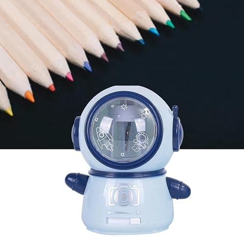 Electric Pencil Sharpener Cute Cartoon Design, Battery USB Powered, Safe for Classroom, Electric Pencil Sharpener for (Light Blue) thumbnail 4