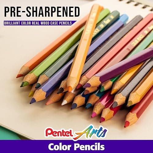 Pentel Arts Colored Pencils, Assorted Colors, Set of 24 (CB8-24) thumbnail 5
