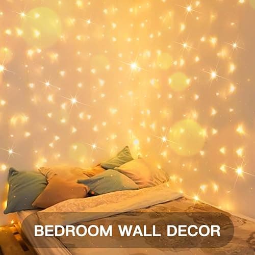 suddus Color Changing Curtain Lights, 200 Led 6.5ft x 6.5ft Hanging String Lights Outdoor, Fairy Curtain Lights for Bedroom, Window, Wall, Wedding, Party, Birthday Decor Warm White & Fuchsia thumbnail 3