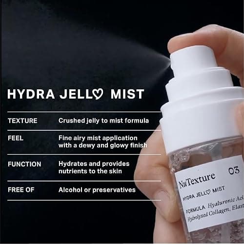 byAva Jelloskin Collagen Hydrating Face Mist, Korean Hyaluronic Acid Spray | Marine Peptides, Elastin and 8-form HA Jelly; Doubles as Toner, Primer and Glow-setting Refresh; Adenosine, 2 fl oz size thumbnail 4
