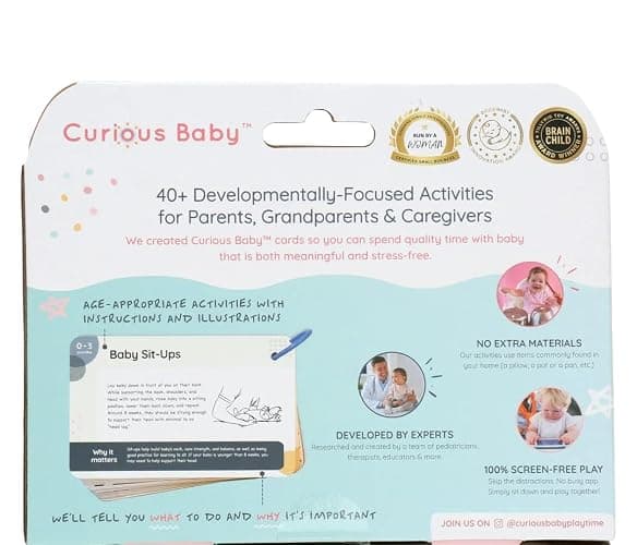 Curious Baby™ Award Winning 40+ Activities for Baby & Me (0-12 Months) | Developmentally-Focused and Stimulating Creative Playtime Ideas for Baby & Me | Includes Black/White High-Contrast Cards thumbnail 8