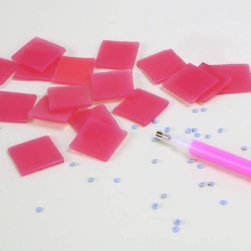 FEBSNOW 60Pcs Painting Glue Clay DIY Diamond Embroidery Wax Tool Set | Diamond Art Wax Pads, Red Color Putty, Wax Refills for Crafters, Diamond Art Painting Accessories and Tools thumbnail 6