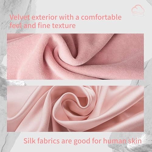 Joythink Weighted Eye Masks Bluetooth Sleep Mask Headphones Silk Wireless Bluetooth Headband for Side Sleepers Blackout for Airplane Travel Men Women Pink thumbnail 5