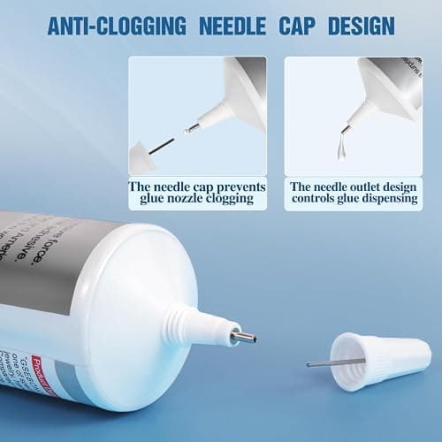 110 ml B7000 Adhesive for Crafts, Clear Glue with Spreaders and Dotting Pen Tool, Multipurpose for Rhinestones, Fabric, DIY, Makeup, Shoes, Jewelry Making, Nail Art thumbnail 3