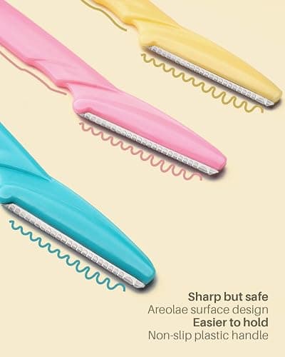 MoHern Dermaplane Razor, 60 Pcs Face Razors for Women and Men, Multipurpose Eyebrow Razor, Dermaplaning Tool for Face by MoHern, Multi-Color (60 Pcs) thumbnail 3