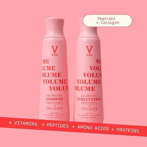 V&Co. Beauty Volumizing Shampoo & Conditioner Set (12 Oz. Each) with Peptide Technology, Sulfate Free Shampoo & Conditioner for Hair Fullness and Lift thumbnail 3