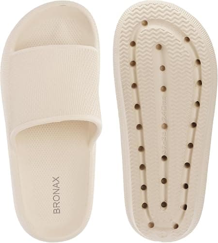 BRONAX Pillow Slippers for Women and Men | House Slides Shower Sandals | Cushioned Thick Sole thumbnail 7