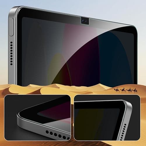 JSUSOU Privacy Screen Protector for iPad 11th Generation (A16) 2025/ 10th Gen 2022, Anti-Spy Tempered Glass Film for iPad A16, Touch Sensitive，Bubble Free, Case Friendly, 1 Pack thumbnail 5