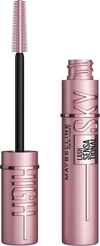 Maybelline Mascara, Lash Sensational Sky High Volumizing Thickening, Black | With Bamboo Extract, Eyelash Lengthening, Flake-Free Formula, Washable Mascara, Full Volume - Image 1