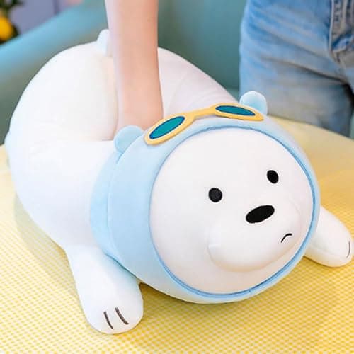 OUKEYI Polar Bear Plush Toy,35 cm Stuffed Animal Doll Pillow Super Kawaii Ice Bear Plushie Adorable Teddy Bear Dolls Hugging Decor Birthday Gifts for Girls Boys thumbnail 6