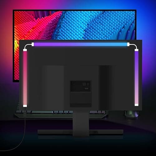 Xtremevision S202-24 LED Backlight Strip for 24-Inch Monitor, Instant Sync RGB Lighting with Audio and Video, Ultra-Low Latency Software-Controlled Backlight for Movies, Games, and Music - Image 1