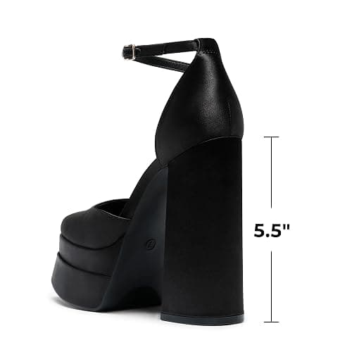 DREAM PAIRS Women’s High Chunky Platform Closed Toe Block Heels Square Toe Ankle Strap Dress Wedding Party Pumps Shoes Aurelia thumbnail 5