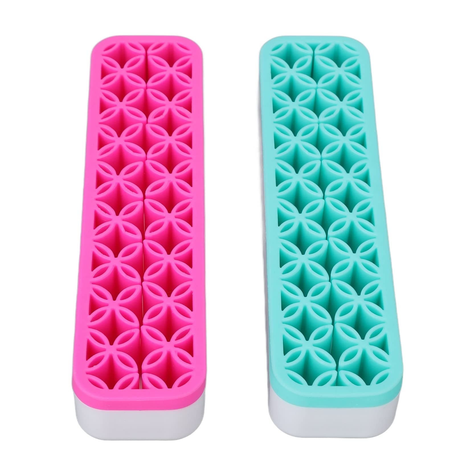 BestAlice 2Pcs Silicone Makeup Brush Holder, Portable Makeup Brush Stand, Cosmetics Brush Nail Pen Tool Storage Box Stand Makeup Container Holder for Pen Eyeliner thumbnail 8