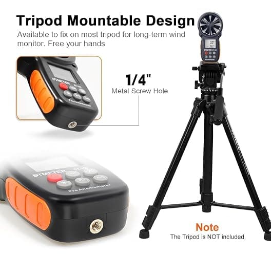 BTMETER BT-100 Handheld Anemometer, Digital Wind Speed CFM Meter Gauge Air Flow Velocity Tester for HVAC Shooting Drone, Wind Chill, 14℉-113℉ Wind Temperature thumbnail 3