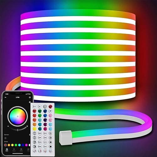 Gziztx LED Neon Lights Strip 10M LED Strip Light with Remote and APP Control, Waterproof Flexible RGB Neon Strip Lights for Bedroom, Game Room, Indoor and Outdoors - Image 1