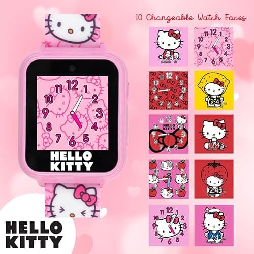 Accutime Hello Kitty Kids Smartwatch - Interactive Touchscreen with 10 Watch Faces, Camera, Games, Alarm, Step Tracker & More - Fun Gift for Girls with Pink Silicone Strap - Fits Wrists 5.5'' to 8.0" thumbnail 5