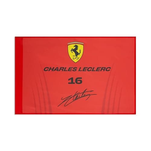 Scuderia Ferrari F1 Charles Leclerc Flag - Red - 36 x 24 Inch - Image 1