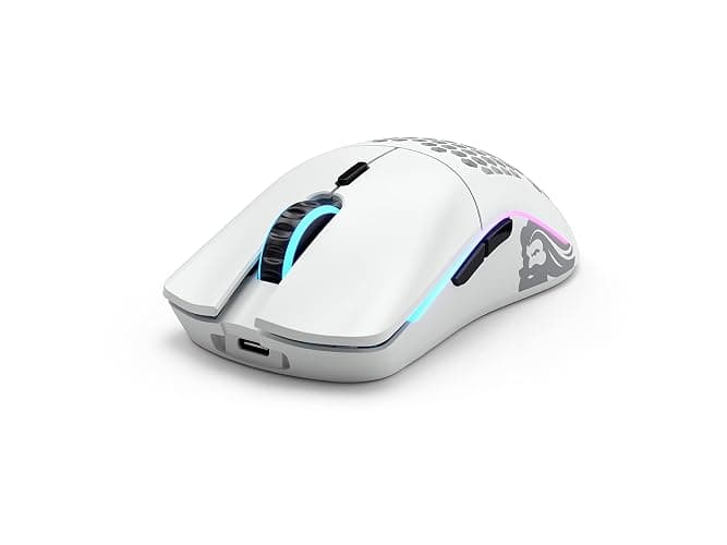 GLORIOUS Model O Wireless Gaming Mouse - Superlight, 69g Honeycomb Design, RGB, Ambidextrous, Lag Free 2.4GHz Wireless, Up to 71 Hours Battery - Matte White thumbnail 2