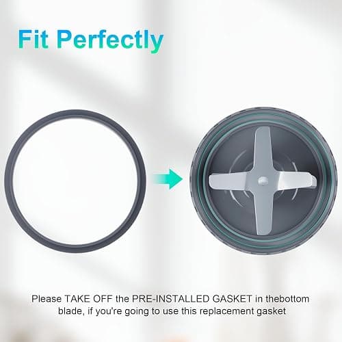 Replacement Extractor Blade, Fit for NutriBullet 600w/ 900w Pro Series Blender with Food-grade Silicone Rubber Gaskets Seal Ring for NutriBullet Blender Blade Replacement Parts thumbnail 6